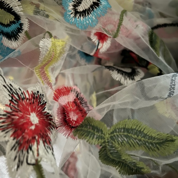 Embroidered Mesh Maxi Dress Boutique - Picture 8 of 8